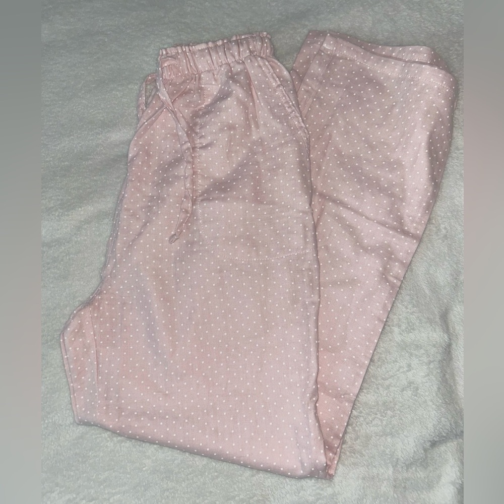 NWOT pink polkadot pajama pants